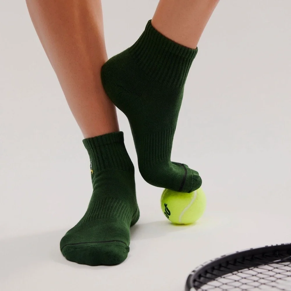 NWT Free People Crest Buti Socks in Forest Green